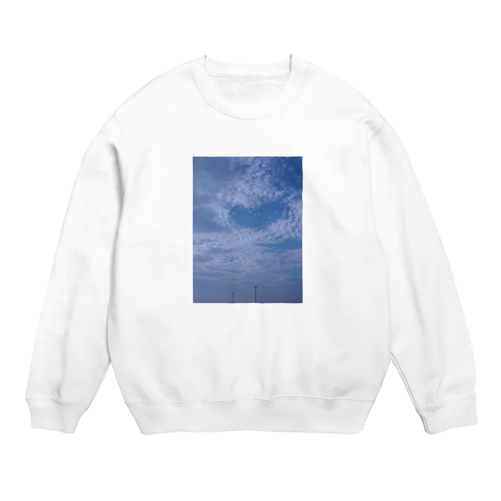 心メロンのハートの空♡ Crew Neck Sweatshirt