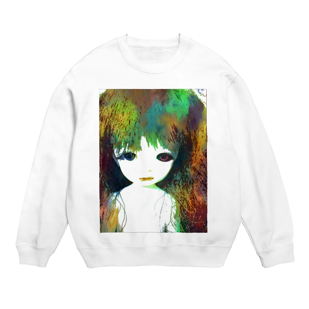 nicoragoriraのRed eyes Crew Neck Sweatshirt