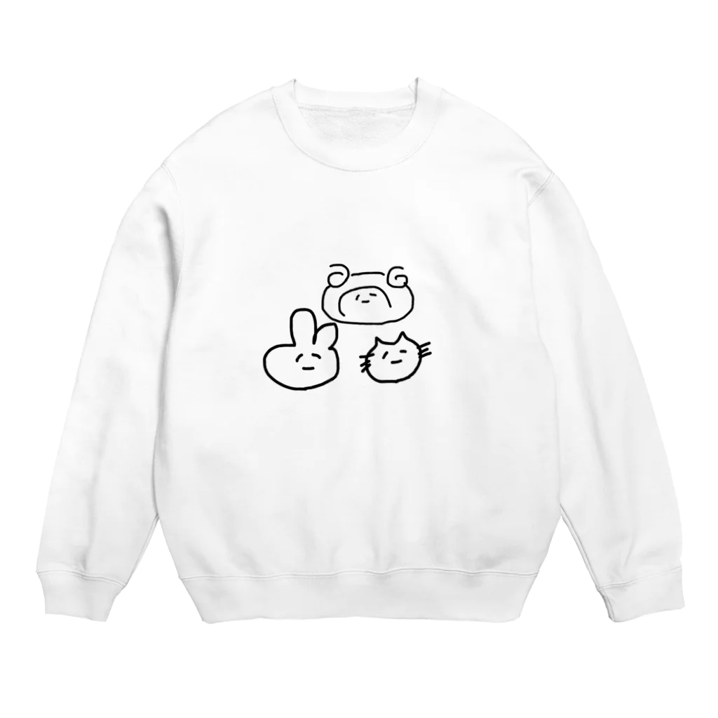 ぱぱぱプレミアムのなき虫やま口しりーず ごひーき2 Crew Neck Sweatshirt