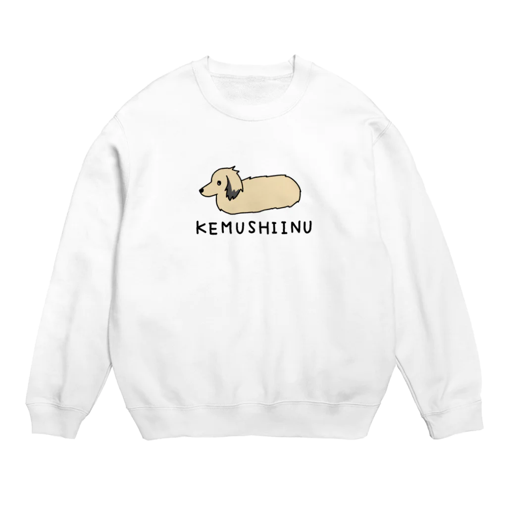 りこ＠ミニチュアダックスフンドの毛虫犬シェーデッドイエロー Crew Neck Sweatshirt