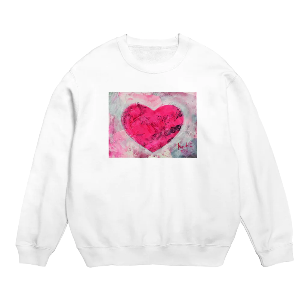石倉かよこのグッズショップのMy Heart-001 Crew Neck Sweatshirt