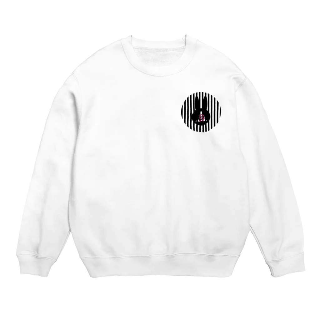 MoNoLaPiNのボーダーロゴ・ピンク Crew Neck Sweatshirt