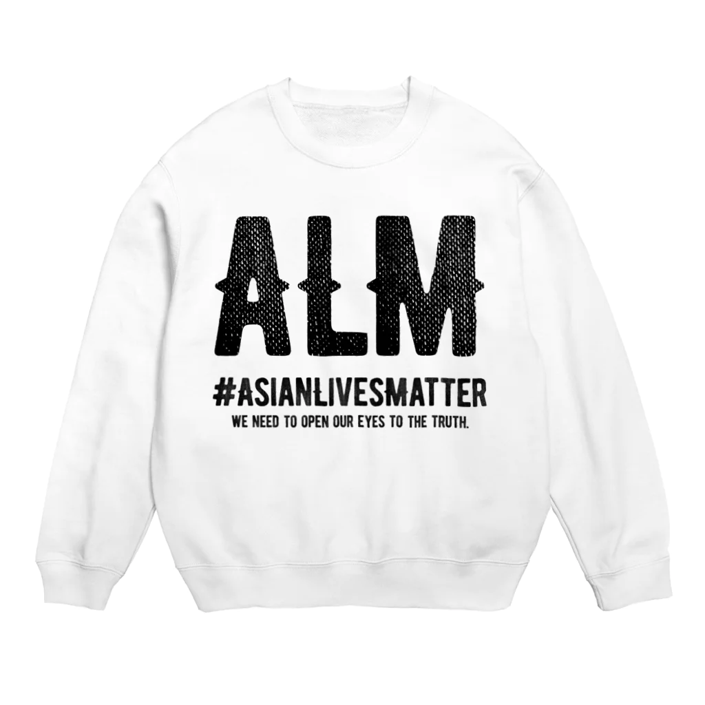 SANKAKU DESIGN STOREのAsian Lives Matter。 黒 Crew Neck Sweatshirt