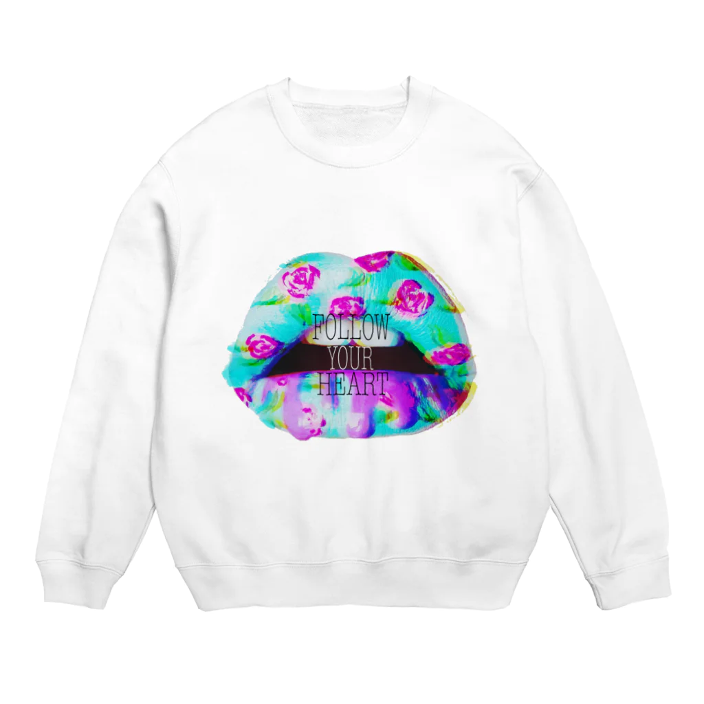 猛毒ポップの毒々しいキス Crew Neck Sweatshirt