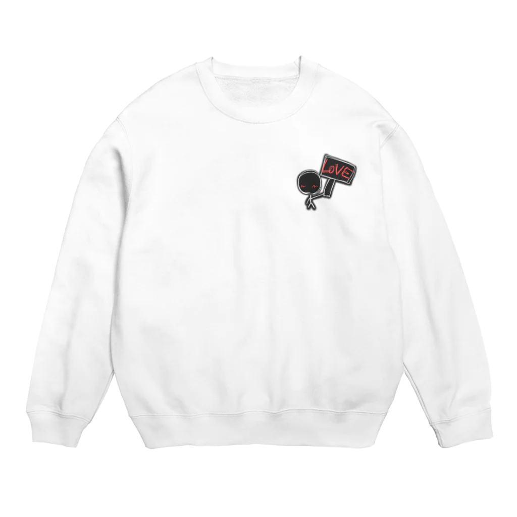 「It's me!」shopのlove Crew Neck Sweatshirt