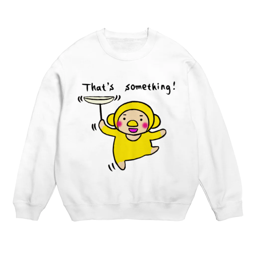 yukashanyの皿回し☆いもくまくん Crew Neck Sweatshirt