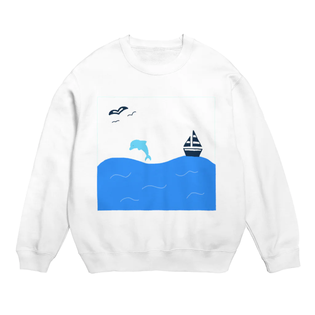 Yuuの【枠あり】yuuオリジナルイラスト13 夏の景色 Crew Neck Sweatshirt