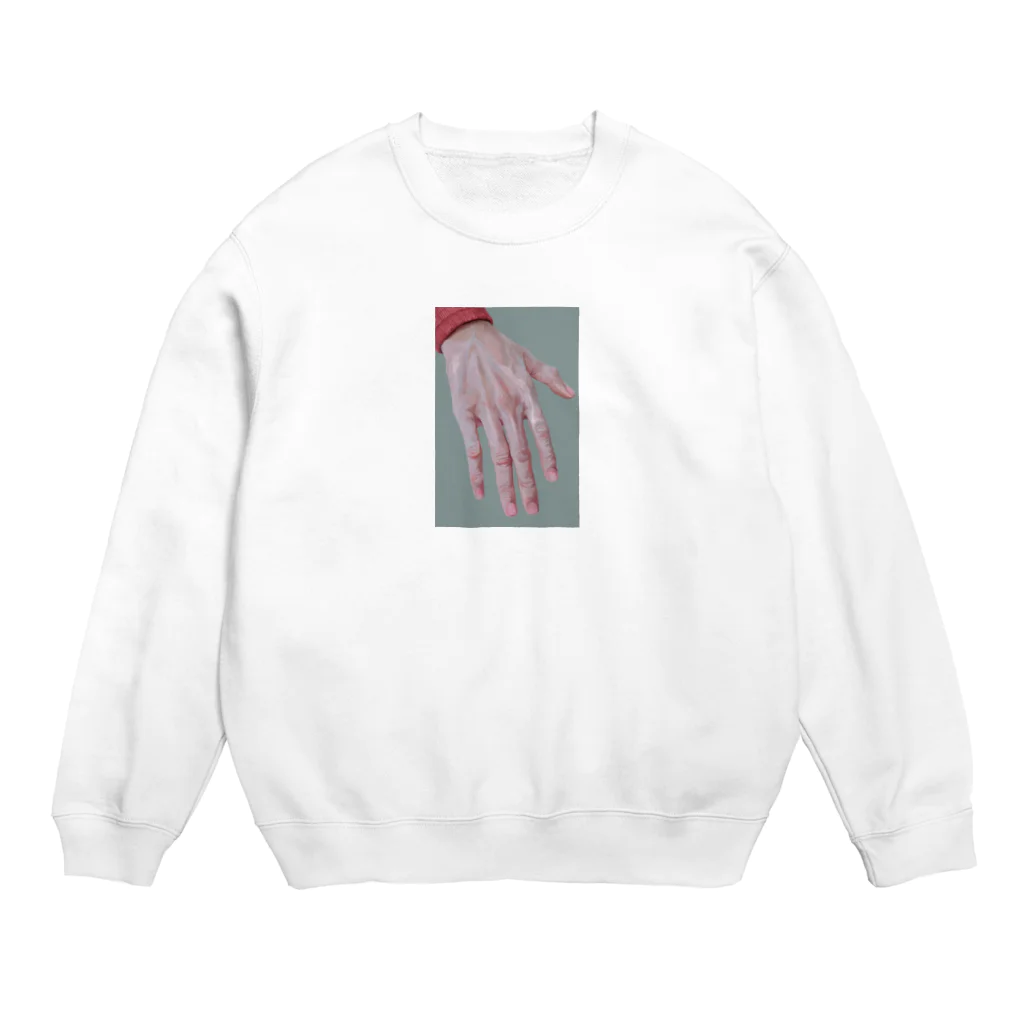 幾瀬陽七乃@お仕事募集中の手の甲 Crew Neck Sweatshirt