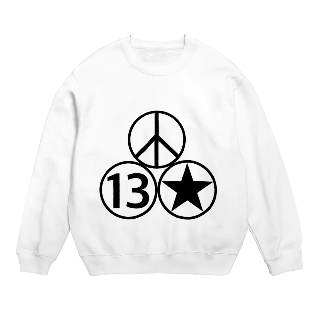 かずみちやんのピースマークも好き Crew Neck Sweatshirt