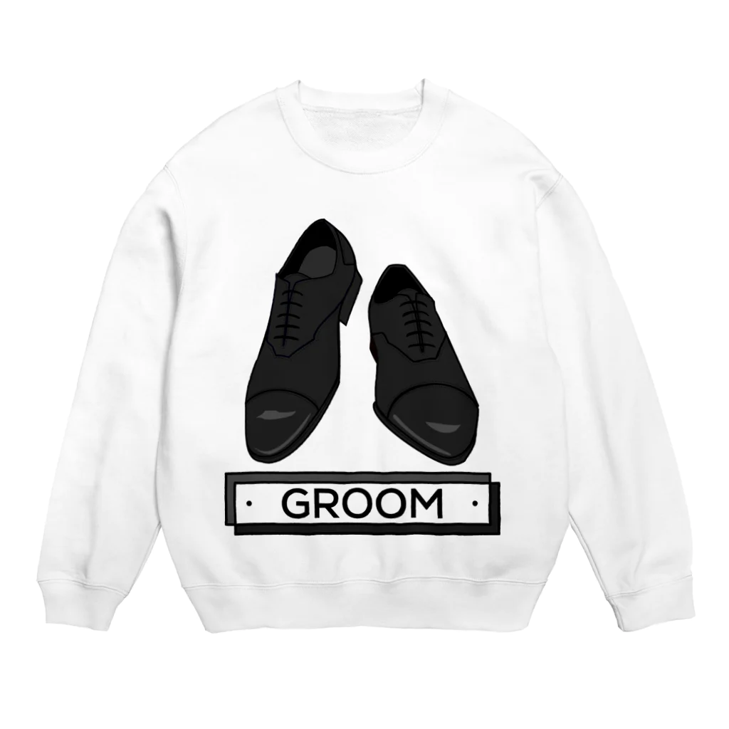 ペアTシャツ屋のシバヤさんのペア(GROOM)シューズ_ブラック Crew Neck Sweatshirt