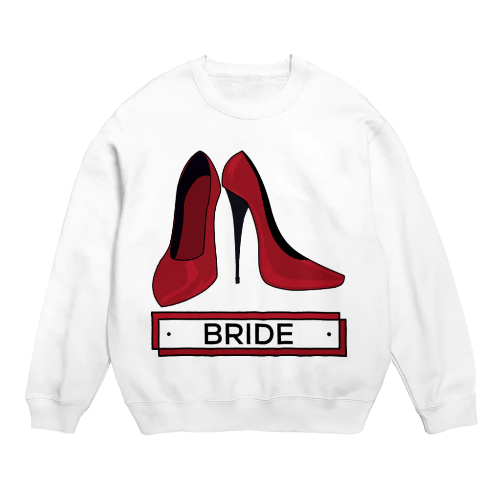 ペアTシャツ屋のシバヤさんのペア(BRIDE)ヒール_レッド スウェット