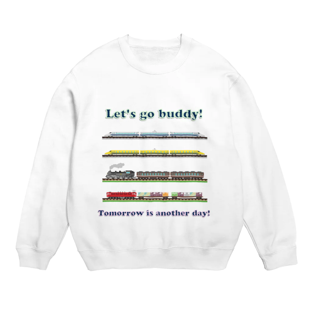 もけもけのLet’s go buddy! Crew Neck Sweatshirt