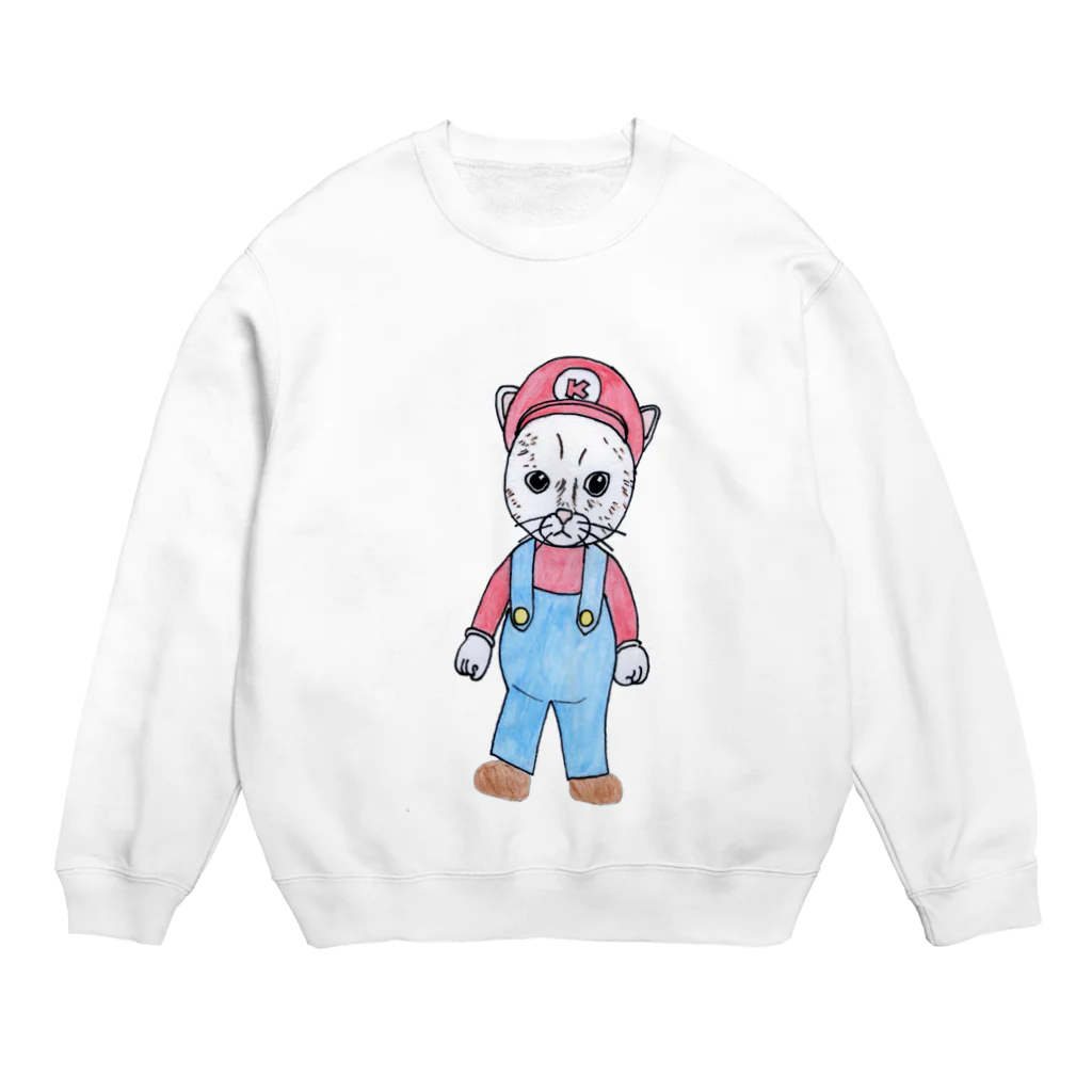 seimei-womanの猫マリオもどき♪ Crew Neck Sweatshirt