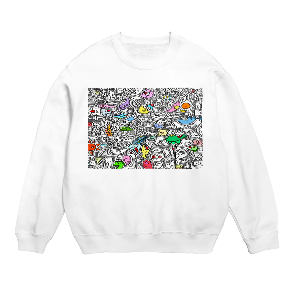 Shibata Tomoyaのひま暇お絵描き　②カラーver Crew Neck Sweatshirt