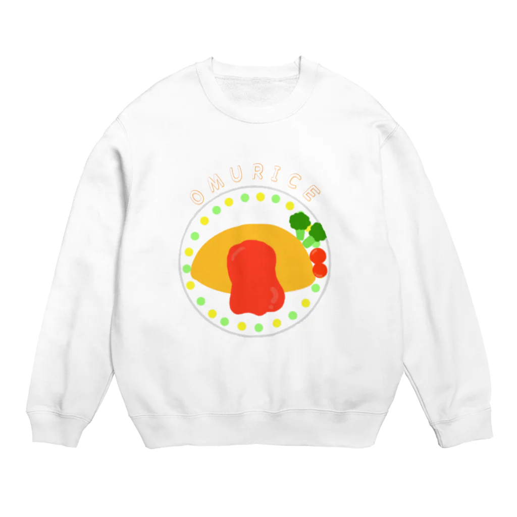 Yuuのyuuオリジナルイラスト22 OMURICE Crew Neck Sweatshirt