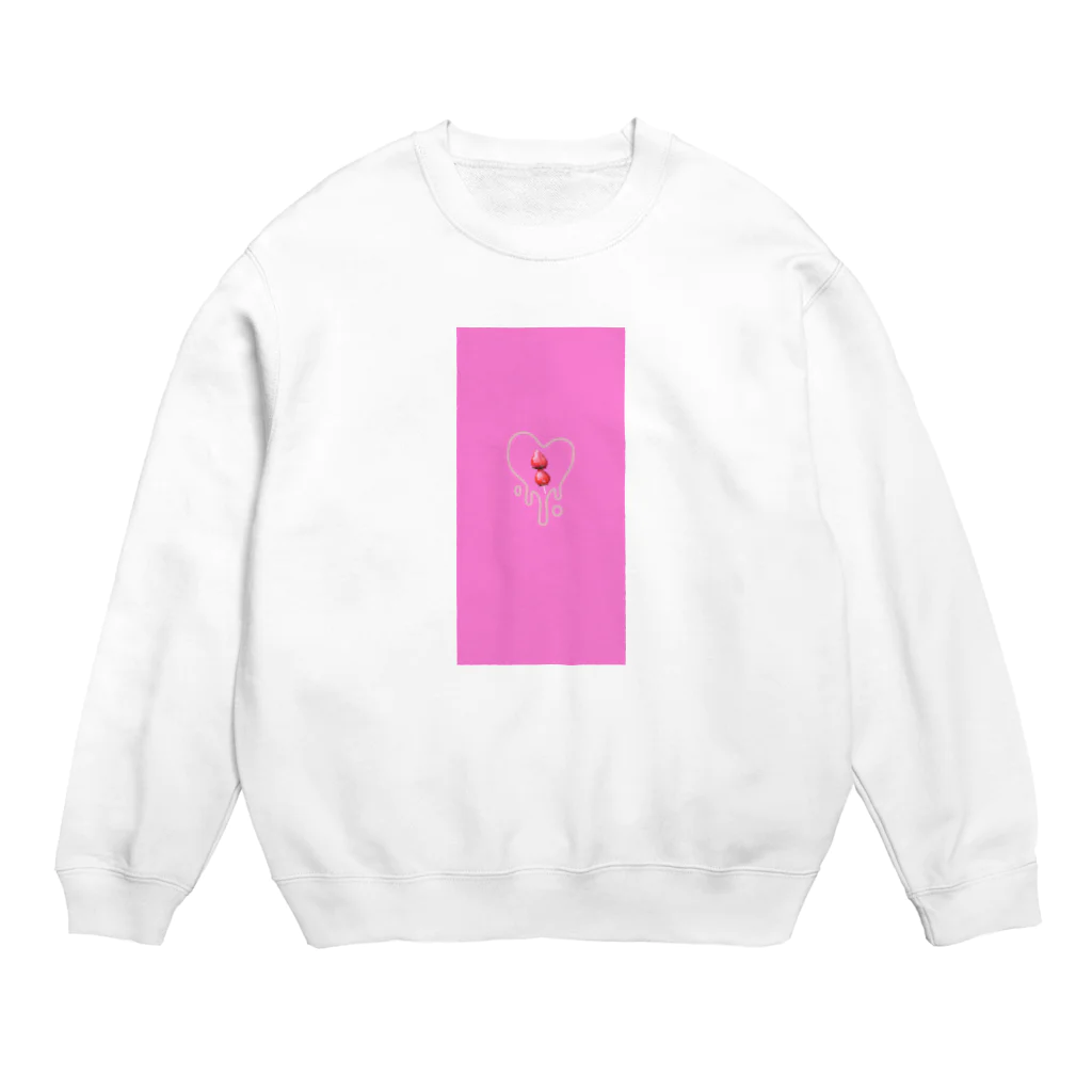 なでしこ@デザインのピンク！いちご飴×とろける♡いちごチョコ Crew Neck Sweatshirt