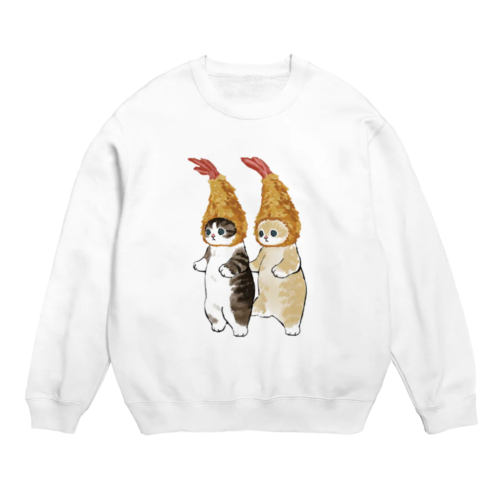 mofusandのダブルえび天にゃん Crew Neck Sweatshirt