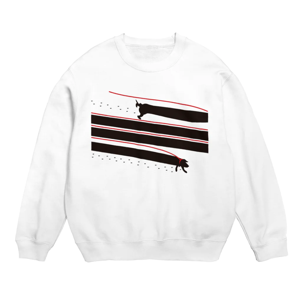 AURA_HYSTERICAのWalking_My_Dog Crew Neck Sweatshirt