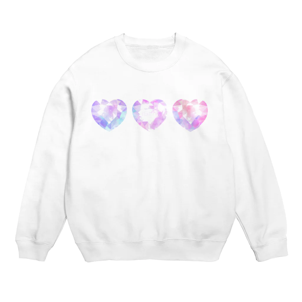 IENITY　/　MOON SIDEのPolygon Heart Diamond #Pink Crew Neck Sweatshirt