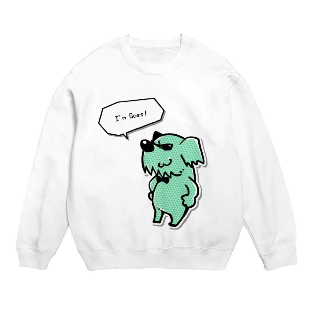 WEBYAの相棒犬ボス Crew Neck Sweatshirt