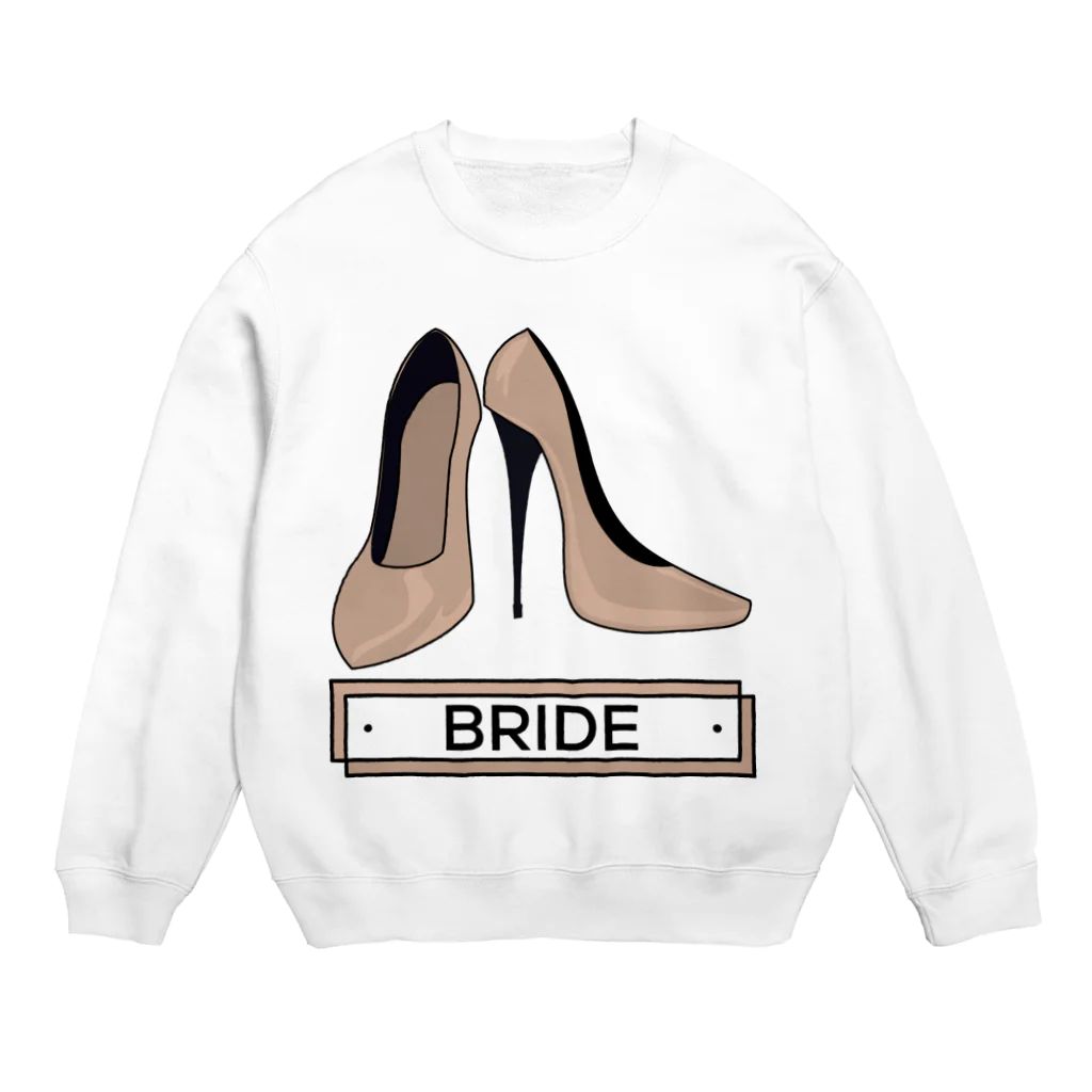 ペアTシャツ屋のシバヤさんのペア(BRIDE)ヒール_ベージュ Crew Neck Sweatshirt