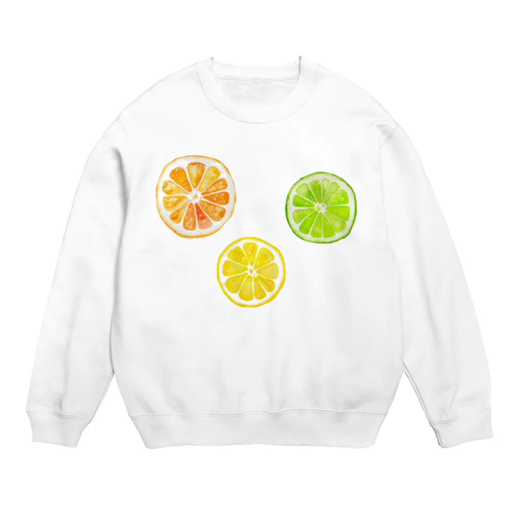 なでしこ@デザインのシトラスフルーツ！ Crew Neck Sweatshirt