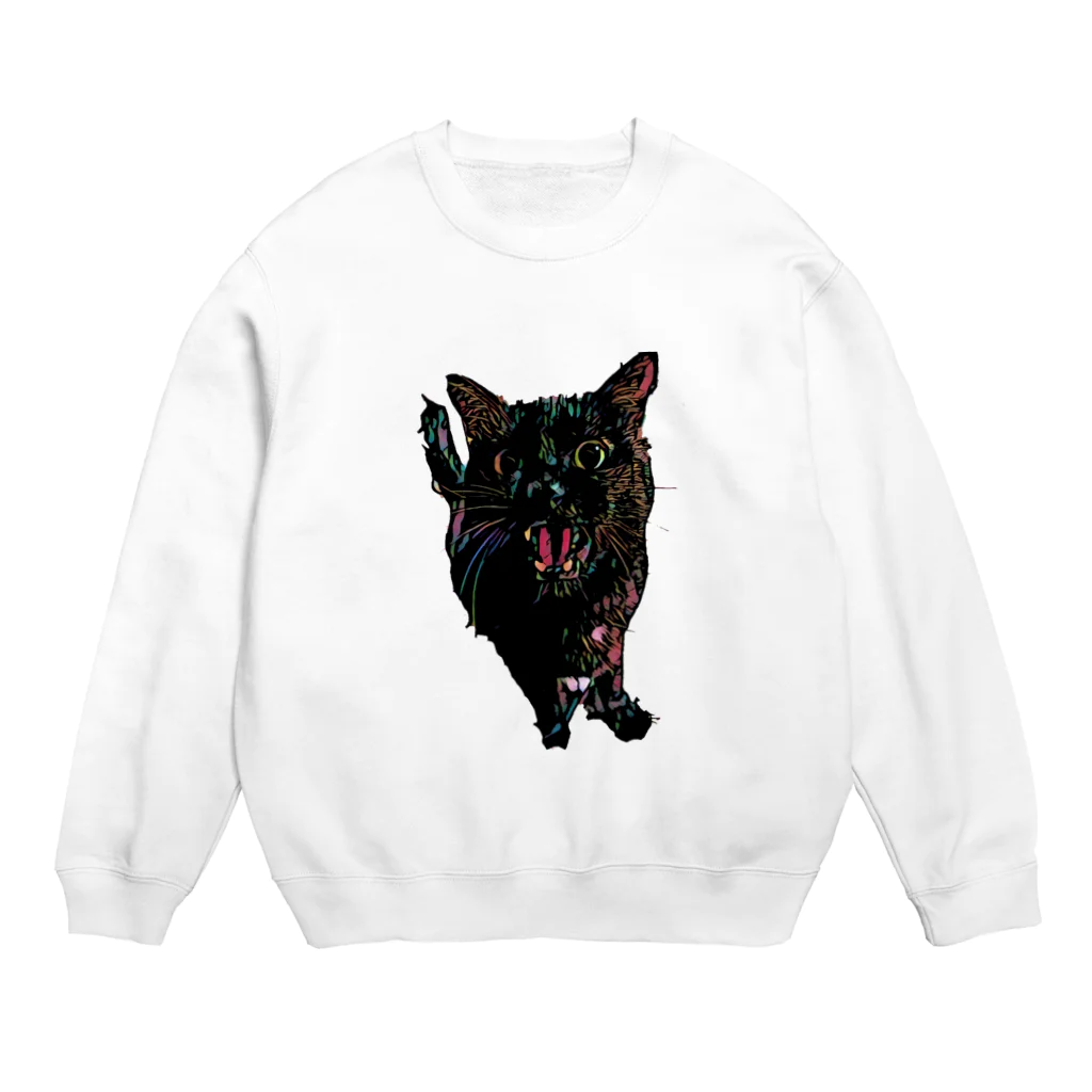 〇〇黒猫。のおねだり黒猫。 Crew Neck Sweatshirt