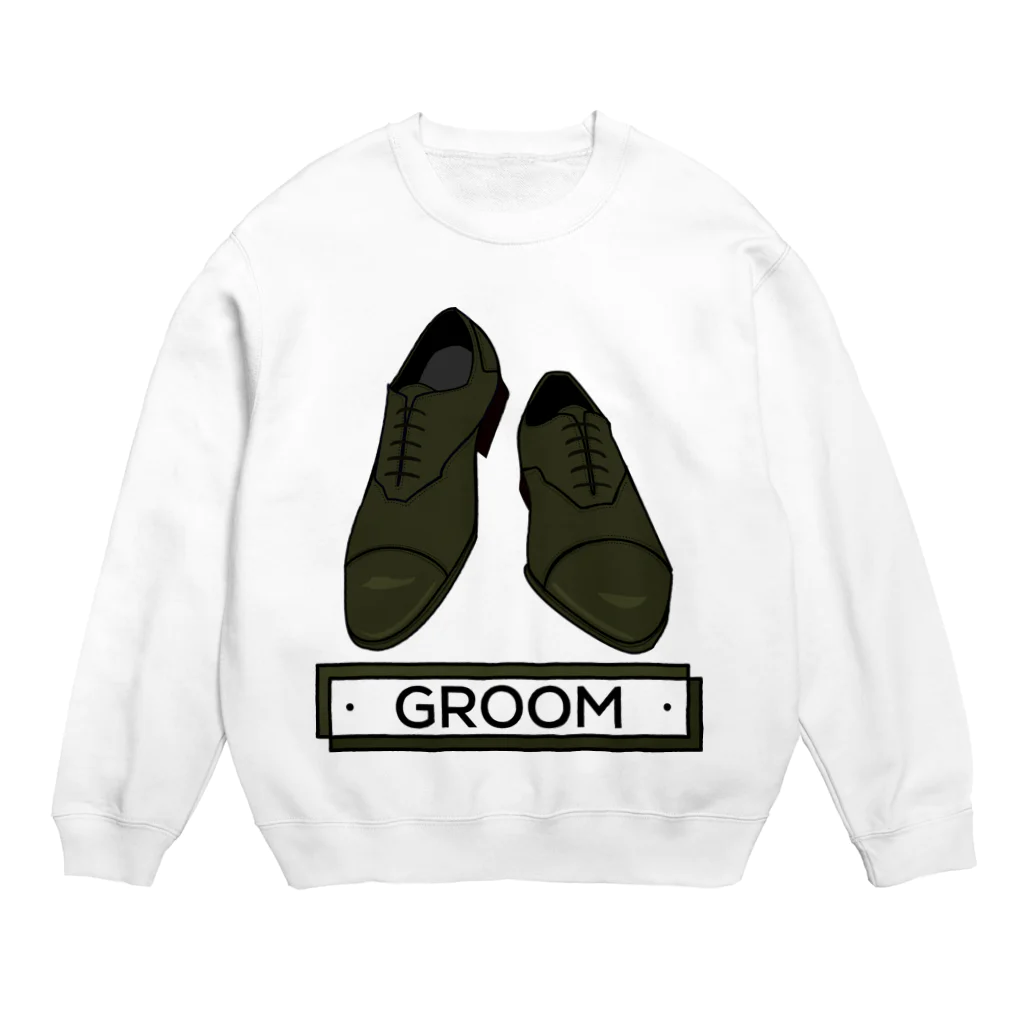 ペアTシャツ屋のシバヤさんのペア(GROOM)シューズ_グリーン スウェット