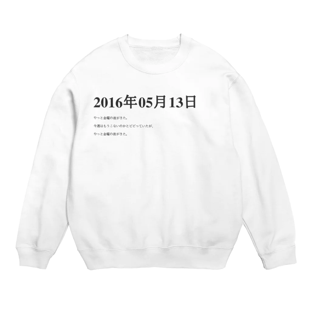 誰かが書いた日記の2016年05月13日18時06分 Crew Neck Sweatshirt