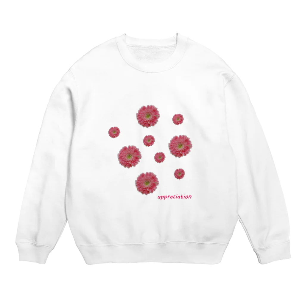 やまとねこの感謝の花 Crew Neck Sweatshirt