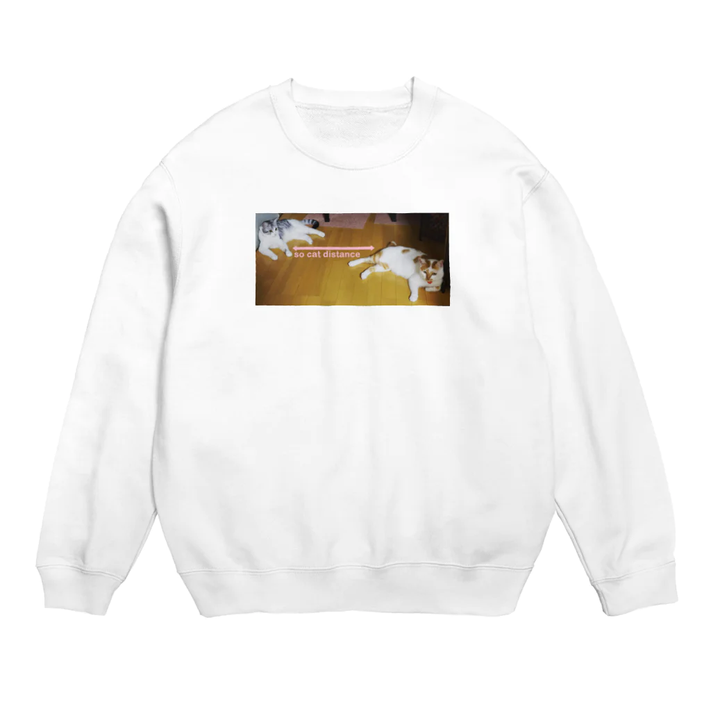 コロコロ大福のso cat distance Crew Neck Sweatshirt