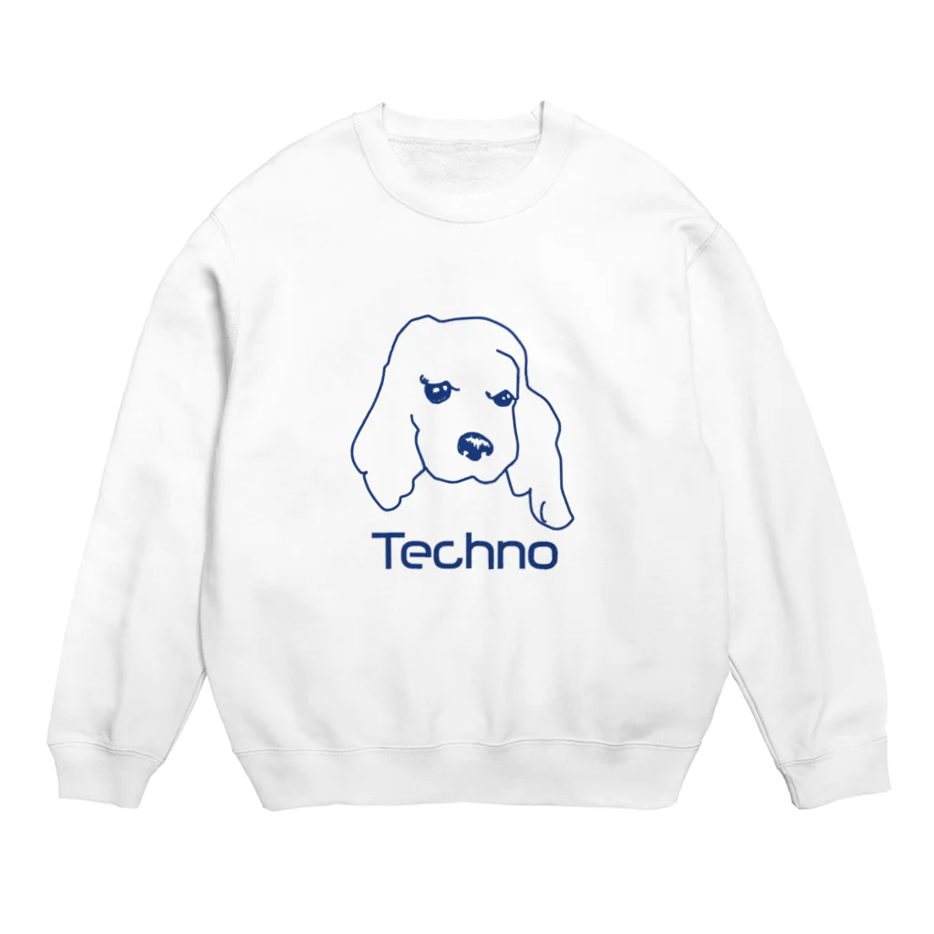 ジェイピー・イン・ダ・ハウスの犬テクノくん Crew Neck Sweatshirt