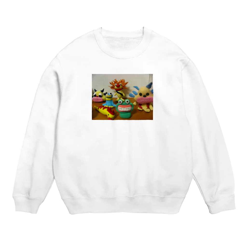 ちょっぷ@デザフェス15日A-170のモンスターファミリー Crew Neck Sweatshirt