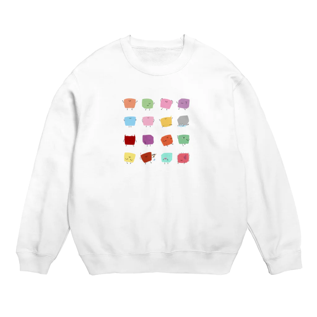 Henry1のキューブくんたち Crew Neck Sweatshirt