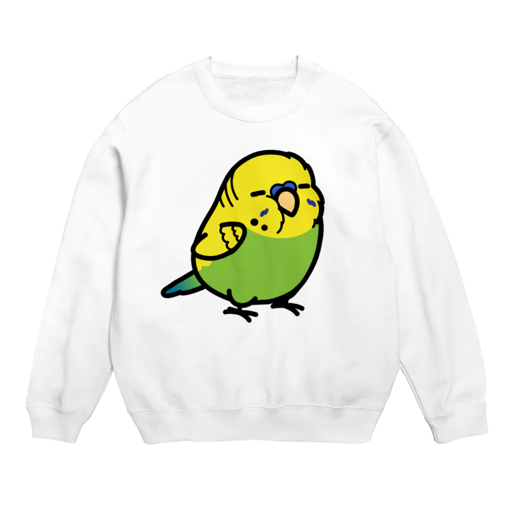 Cody the LovebirdのChubby Bird　大型セキセイインコ Crew Neck Sweatshirt