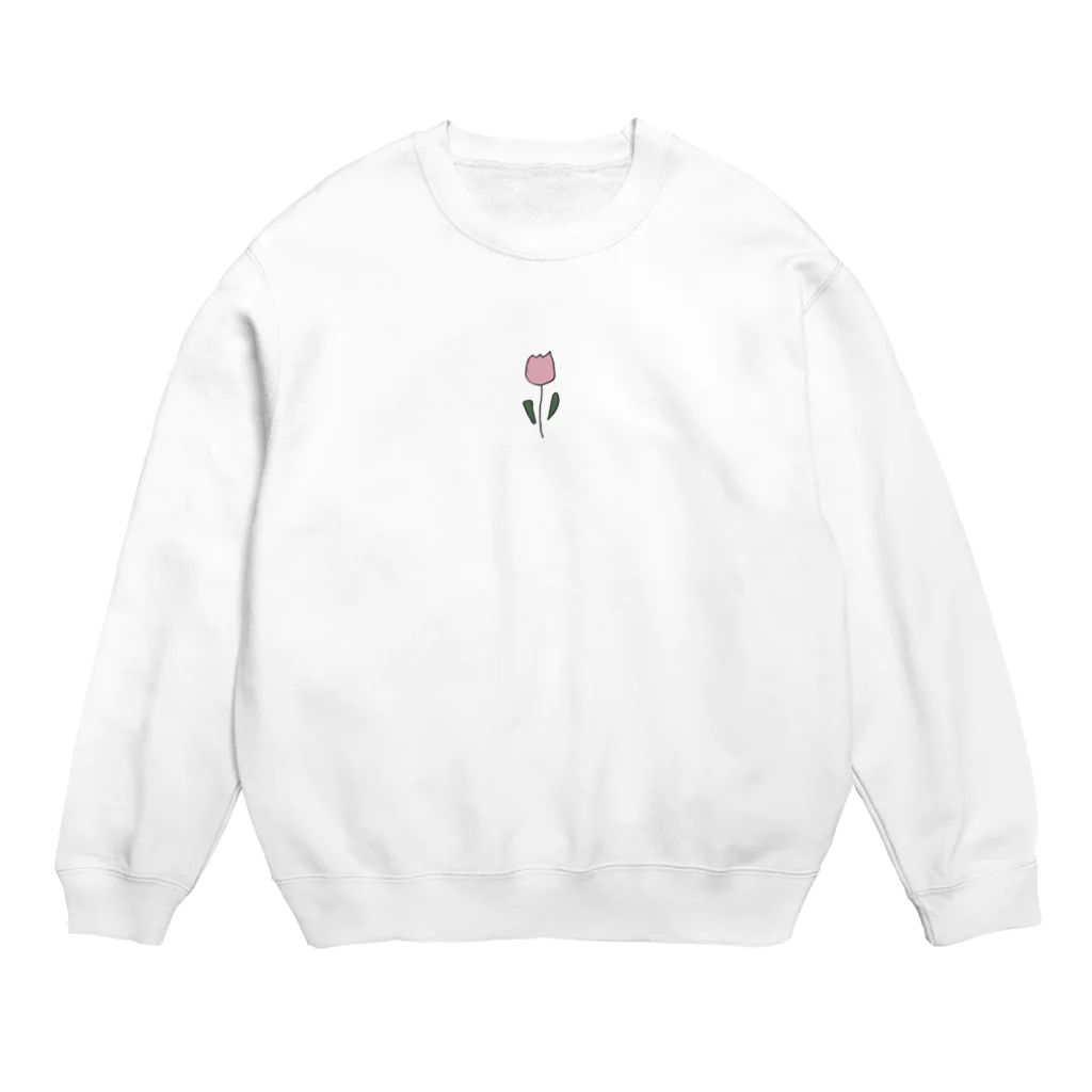 rilybiiのpink tulip Crew Neck Sweatshirt