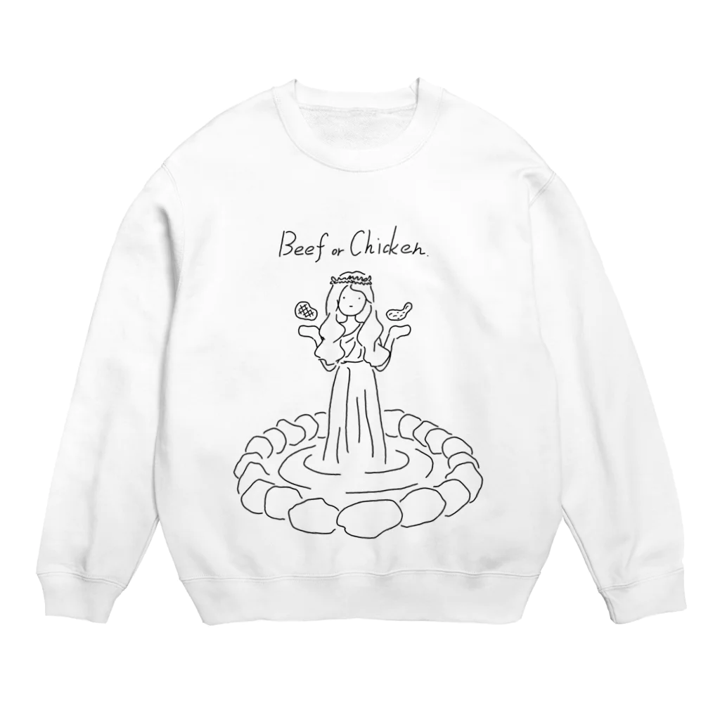 nickiのビーフ オア チキン Crew Neck Sweatshirt