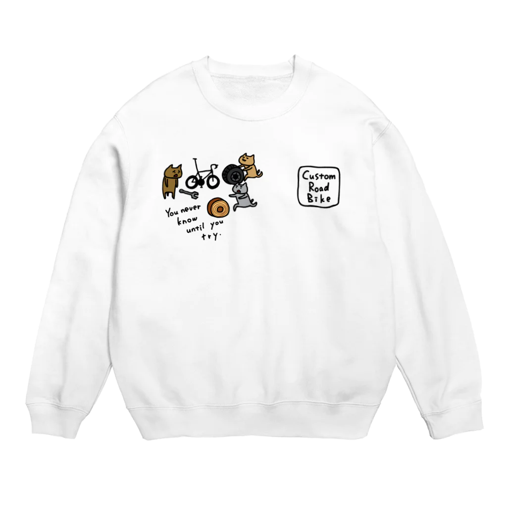 PokuStarのネコとカスタム Crew Neck Sweatshirt