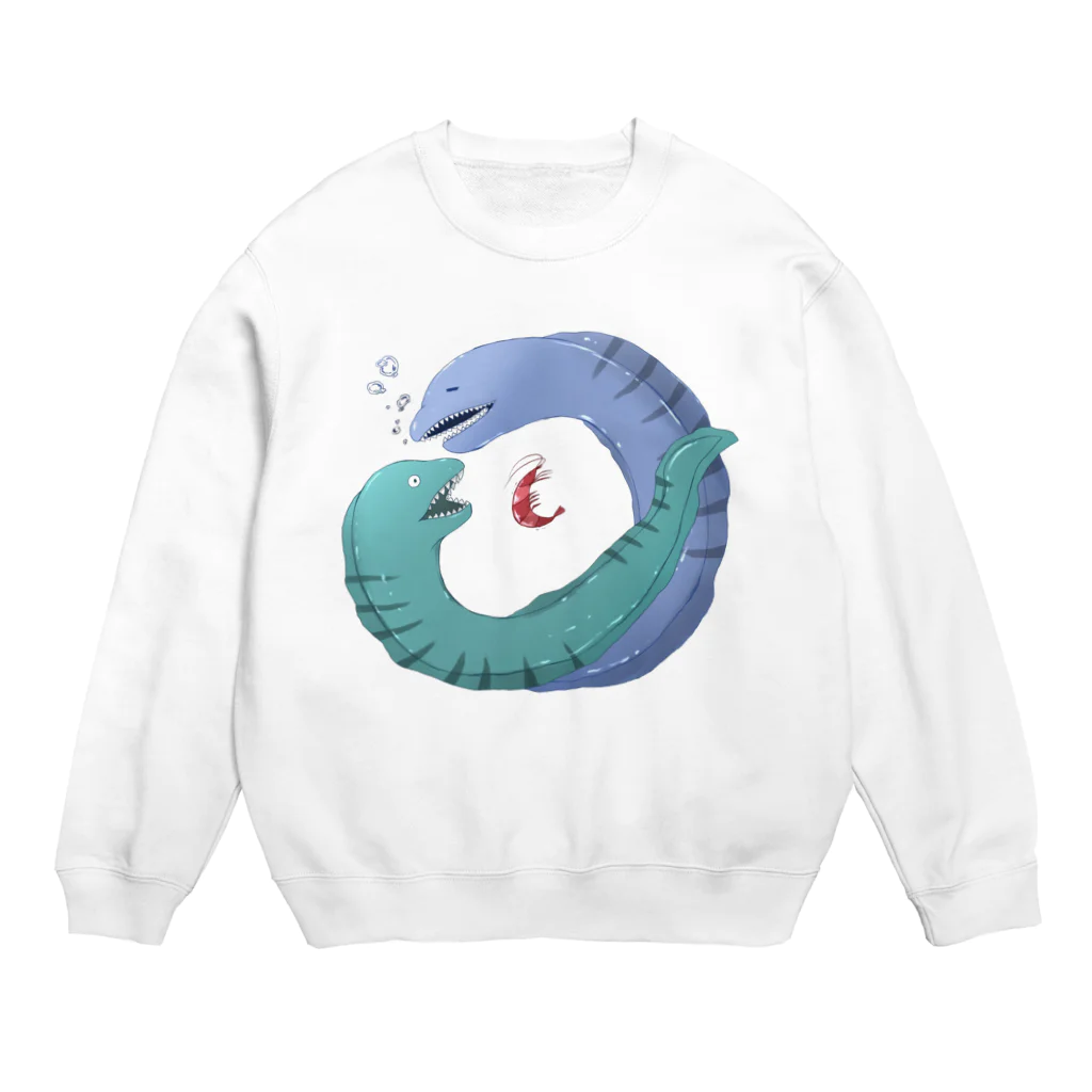 しょっぷのうつぼとエビ Crew Neck Sweatshirt