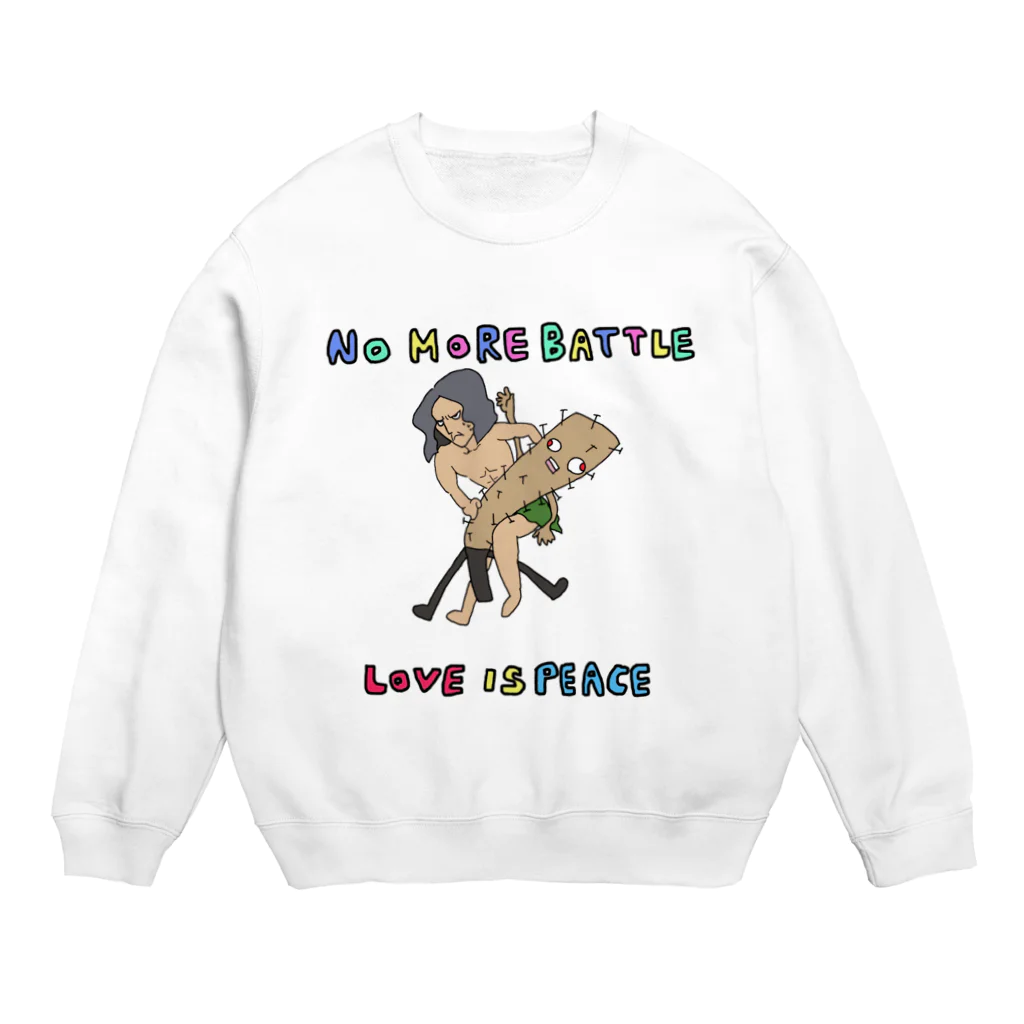 スタジオNGC　オフィシャルショップの野水伊織 作『LOVE IS PEACE』 Crew Neck Sweatshirt