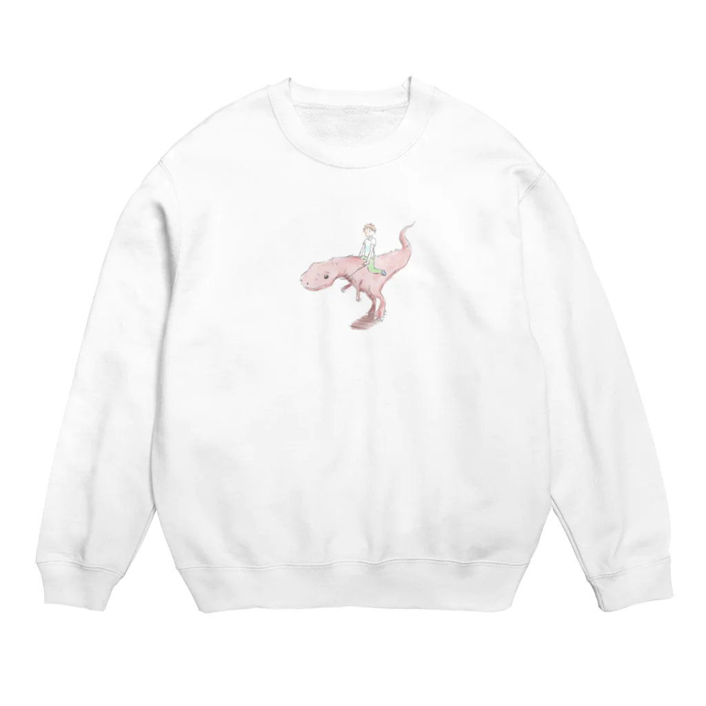 ほろろの恐竜とお散歩 Crew Neck Sweatshirt