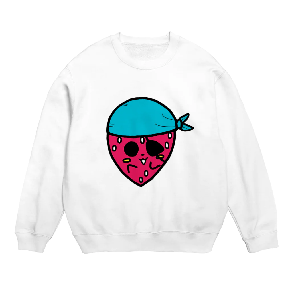 いちごのチーゴくん＆ゴーストベジタブルズのいちごのチーゴくん　海賊バンダナ Crew Neck Sweatshirt