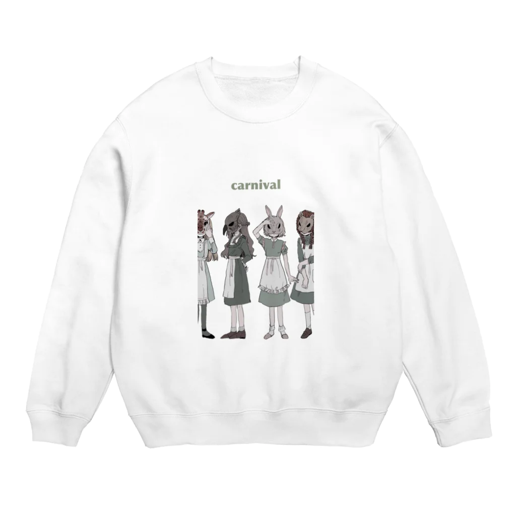 左藤 うずらの仮面のこどもたち Crew Neck Sweatshirt