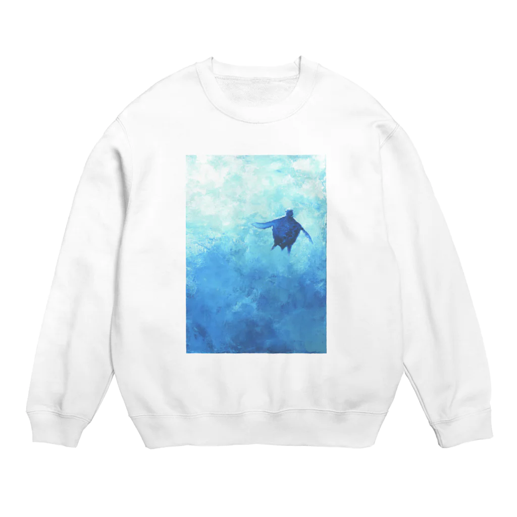 okanoxnekoの楽園　うみがめ Crew Neck Sweatshirt