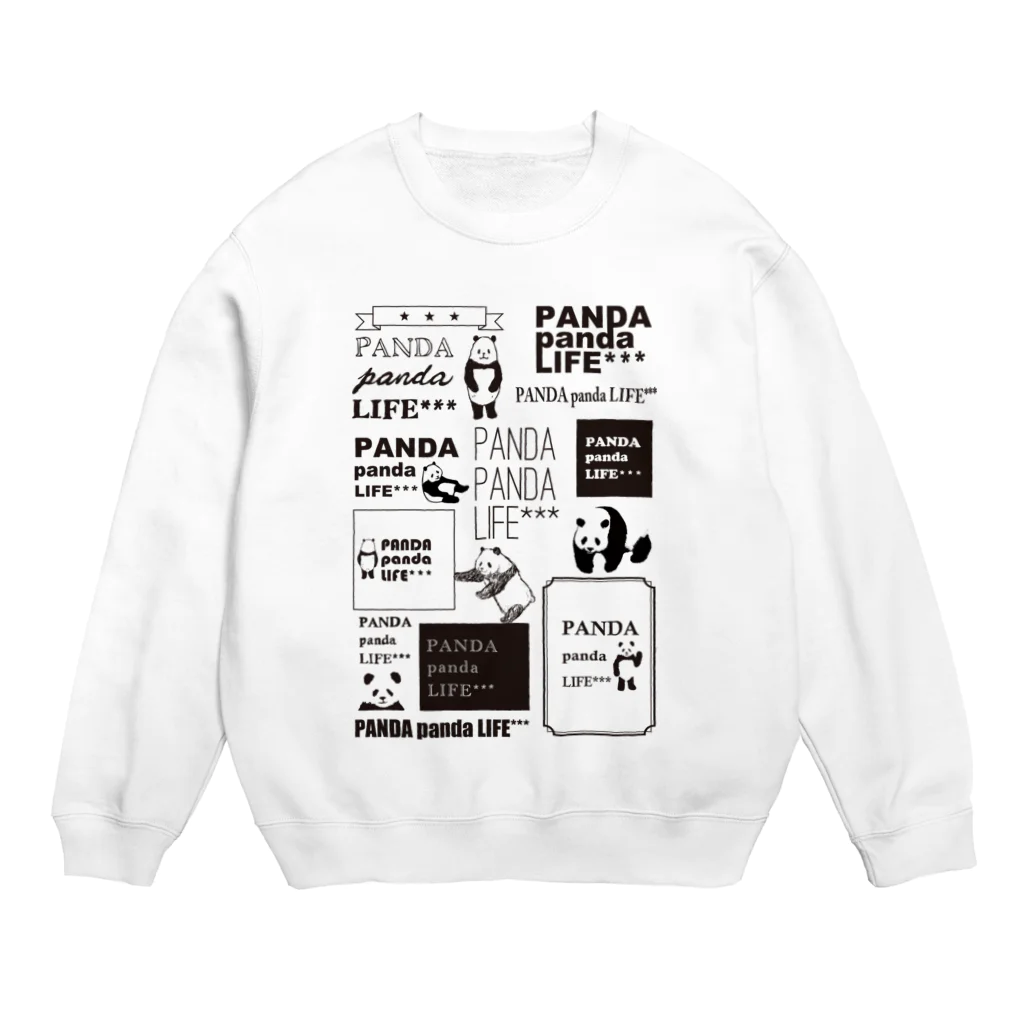 PANDA panda LIFE***のロゴロゴ　パンダ Crew Neck Sweatshirt