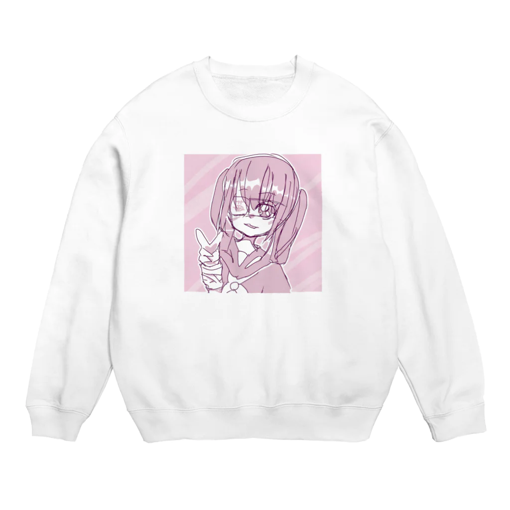 シン・オカダ(shinoka)の病みかわ苺ぴんくちゃん Crew Neck Sweatshirt