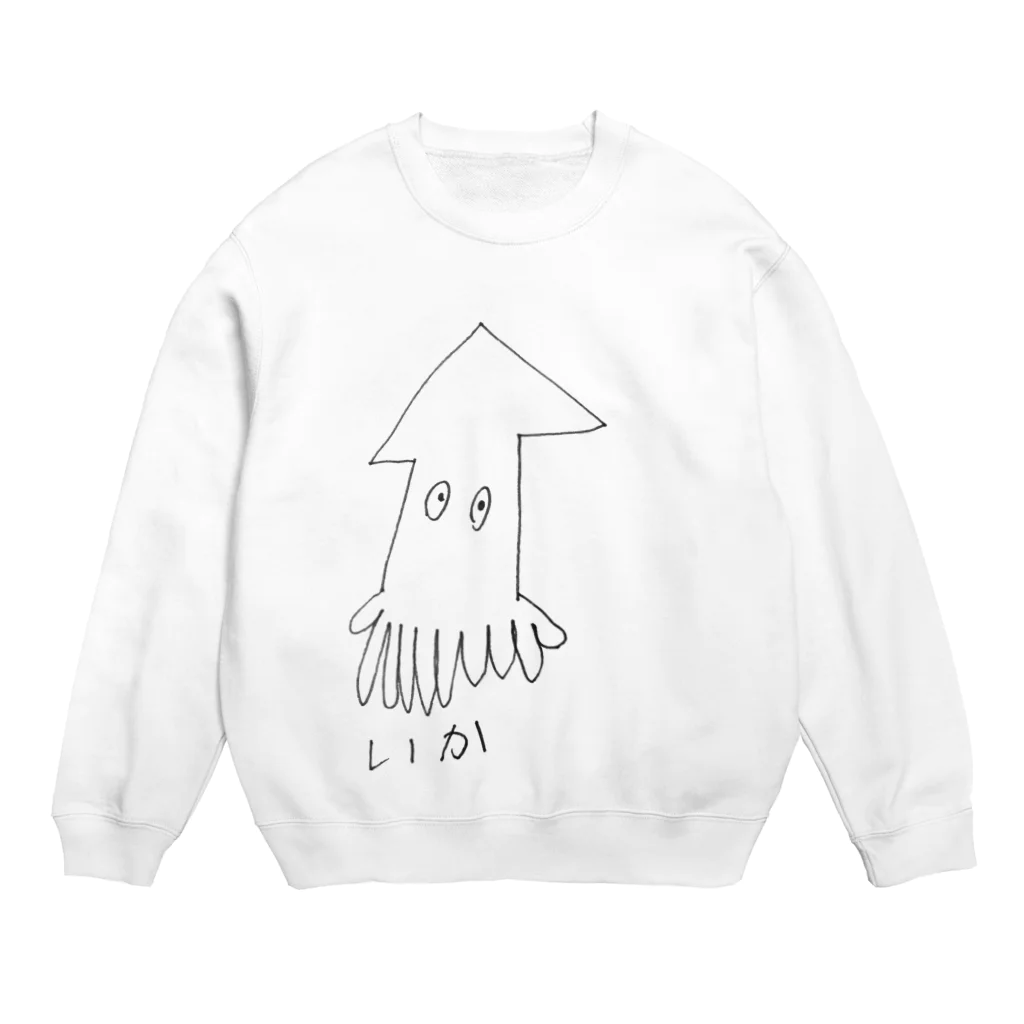 稲藁商店のいか Crew Neck Sweatshirt