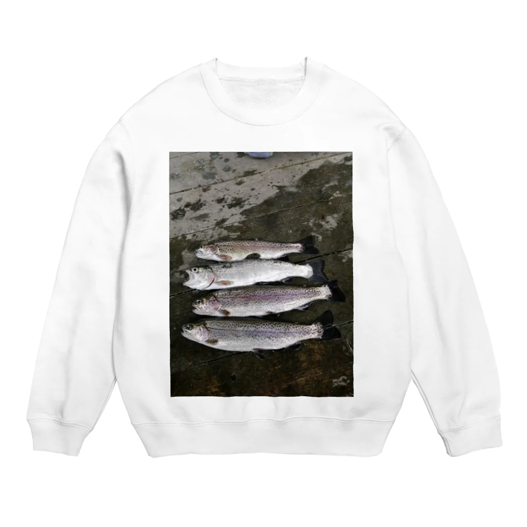 warmth-for-Uの大漁！ニジマス Crew Neck Sweatshirt