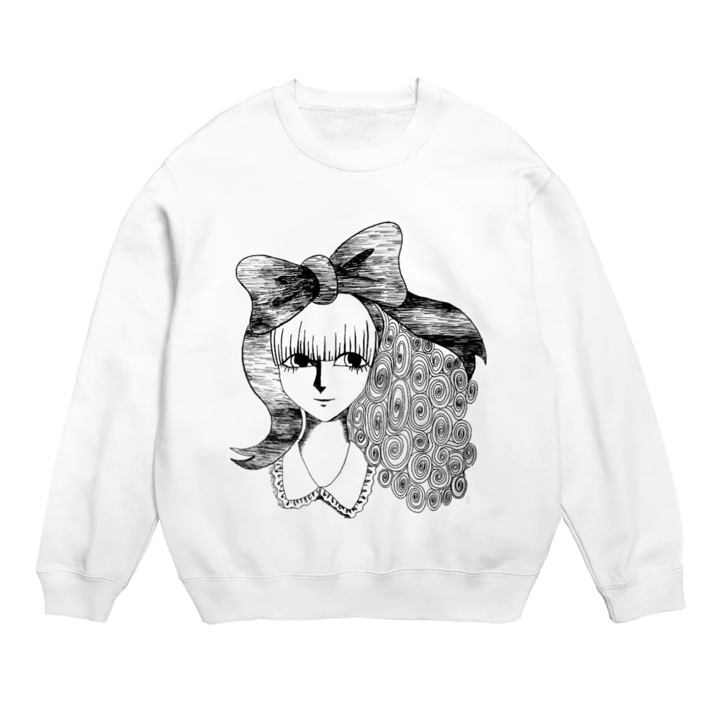 funny globuleの或る少女 Crew Neck Sweatshirt