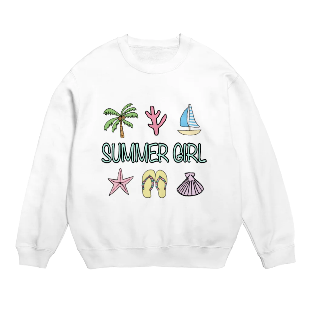 723_444のSummer Girl🌴 Crew Neck Sweatshirt